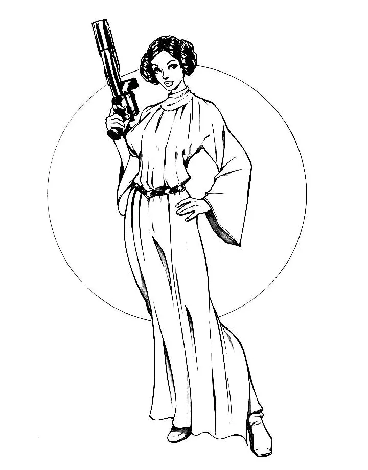 Princess Leia Coloring Page