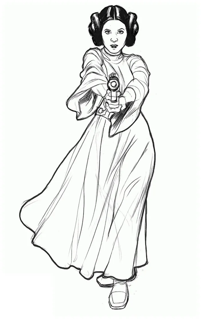 Princess Leia Coloring Page