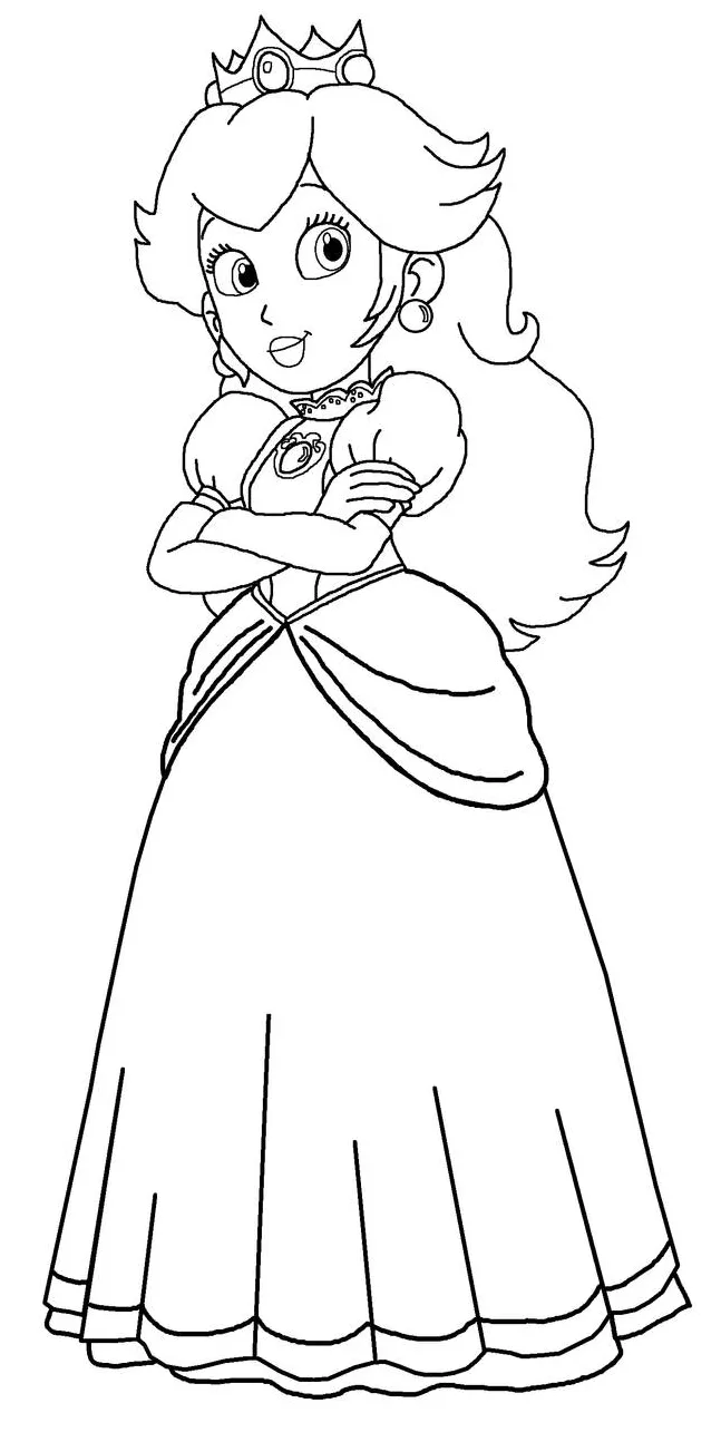 Princess peach custom-made coloring page by princesscreation345 on