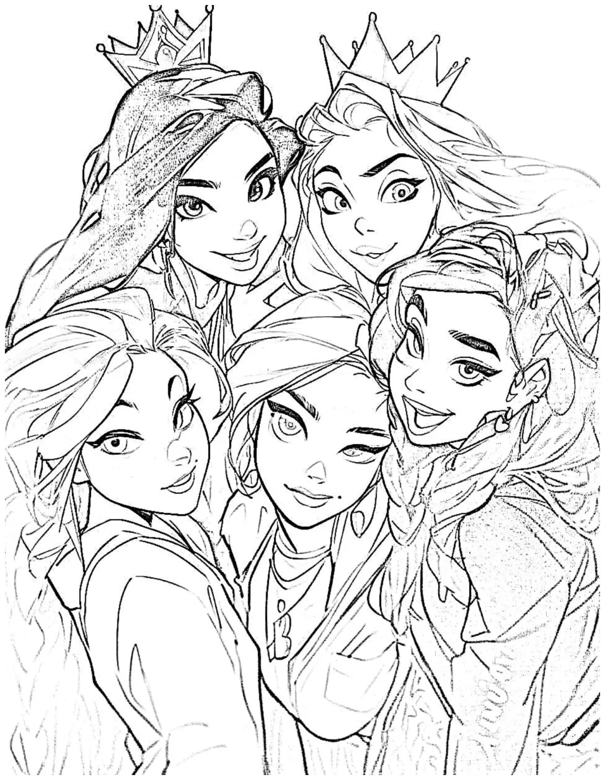 40 gorgeous princess coloring pages for kids and adults