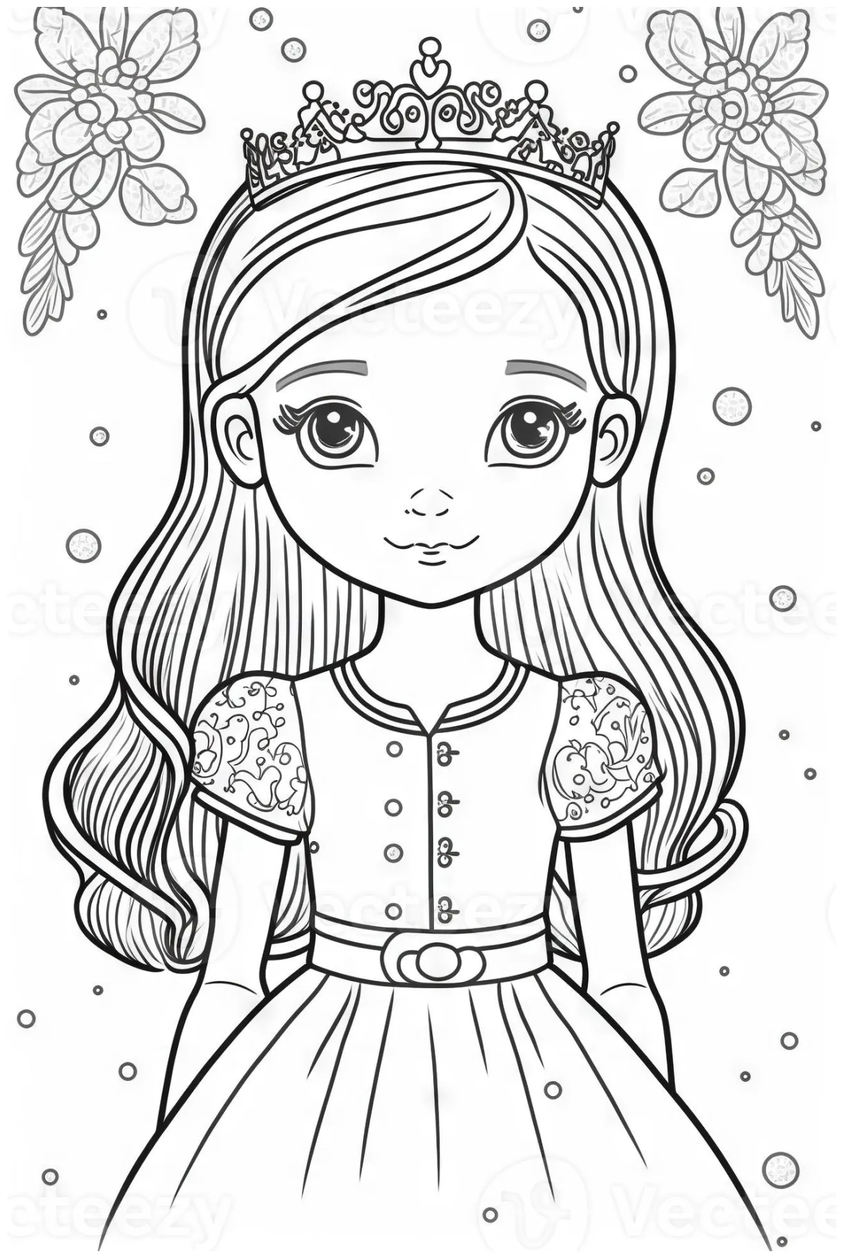 P is for princess coloring page coloring pages