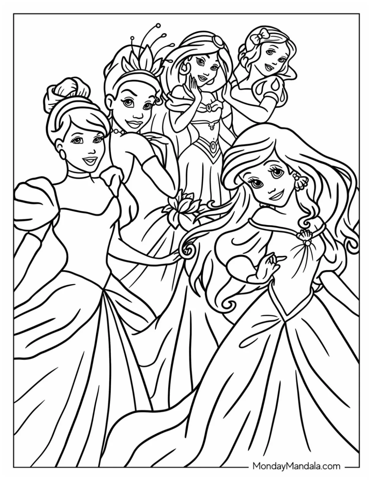 Disney princess coloring page zentangle coloring pages