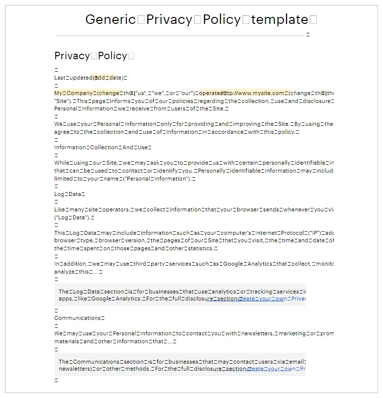 13+ Privacy Policy Templates | Free PDF Samples, Examples