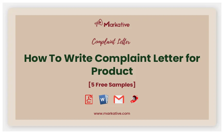 How To Write Creative Product Complaint Letter [5+ Free Samples