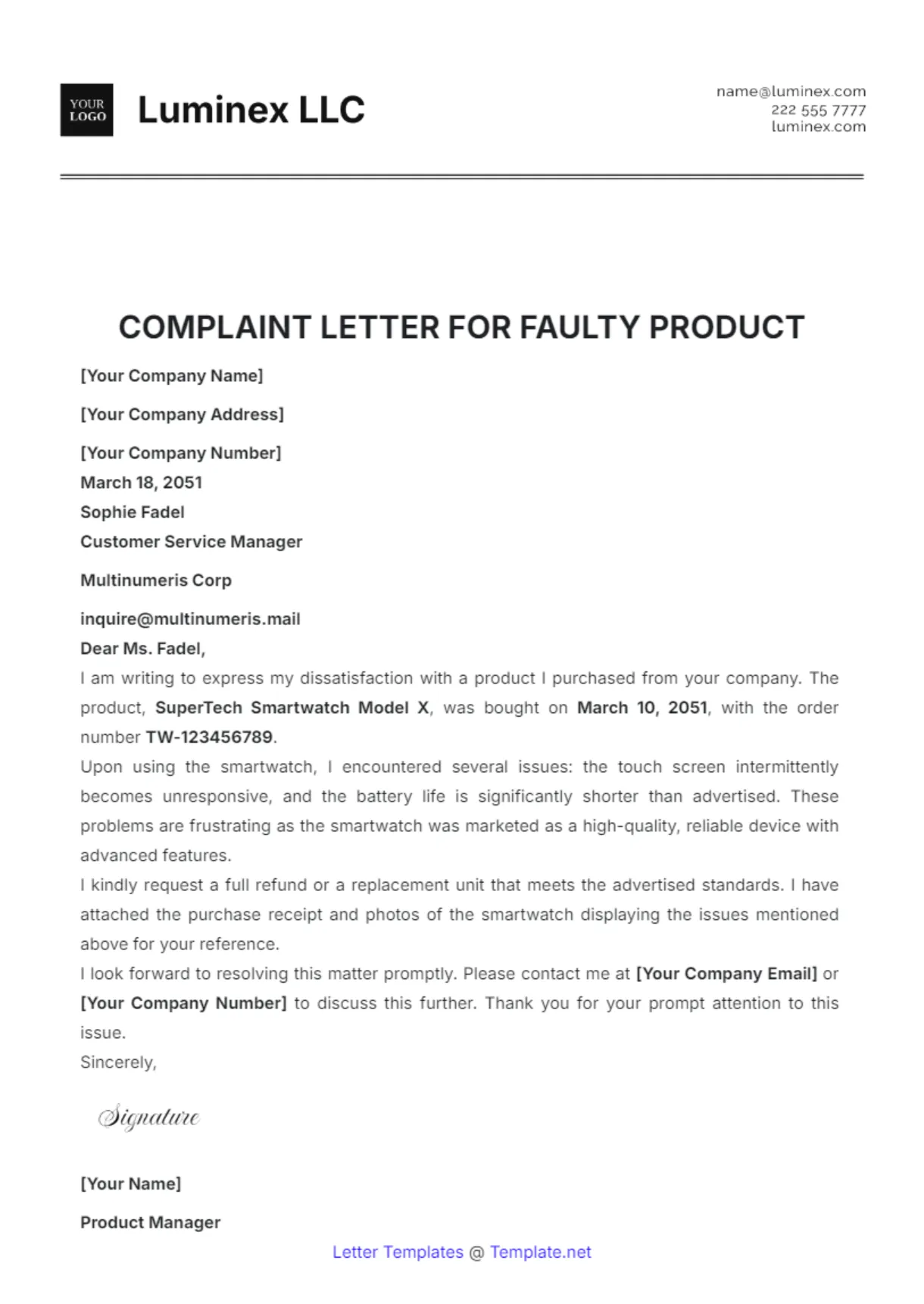 Free AI Complaint Letter Generator, Free Complaint Letter Maker Online