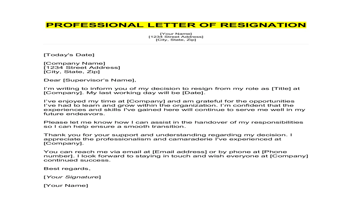 Letter of resignation exle australia infoupdate