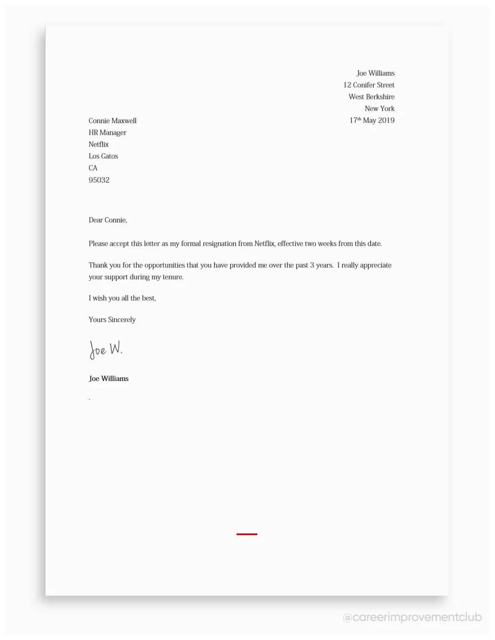 Structure of a formal resignation letter infoupdate