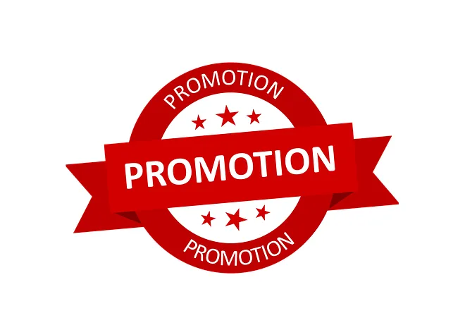 Download promotion, ribbon, red. royalty-free stock illustration