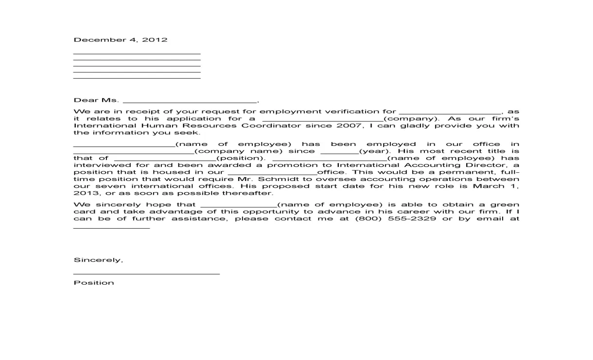 40 s [employment verification letters]