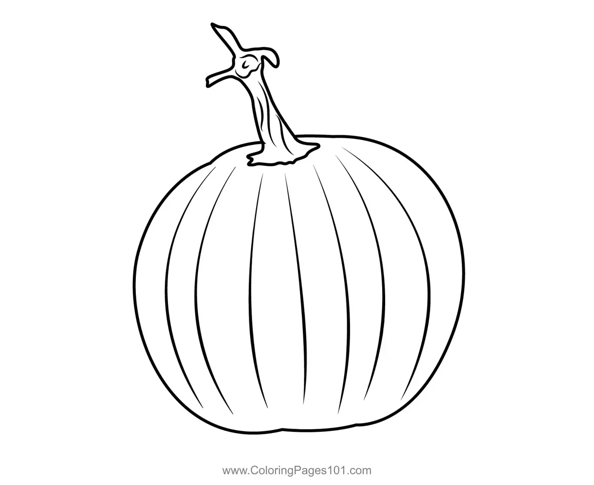 Pumpkin Coloring Page for Kids - Free Pumpkins Printable Coloring Pages