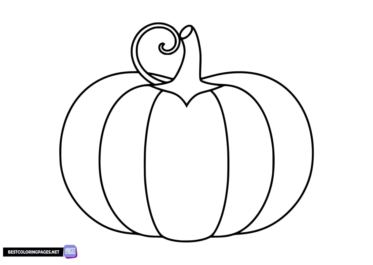 Pumpkin Coloring Page - Free printable coloring pages