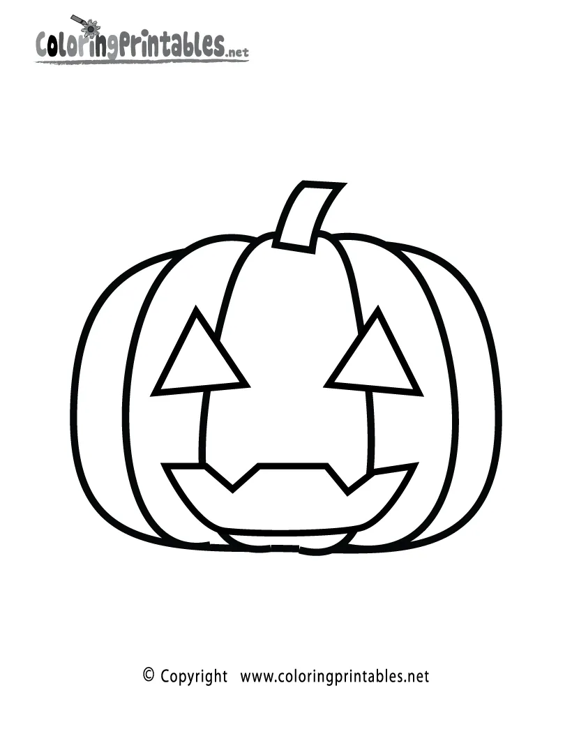 Pumpkin Coloring Page - A Free Holiday Coloring Printable