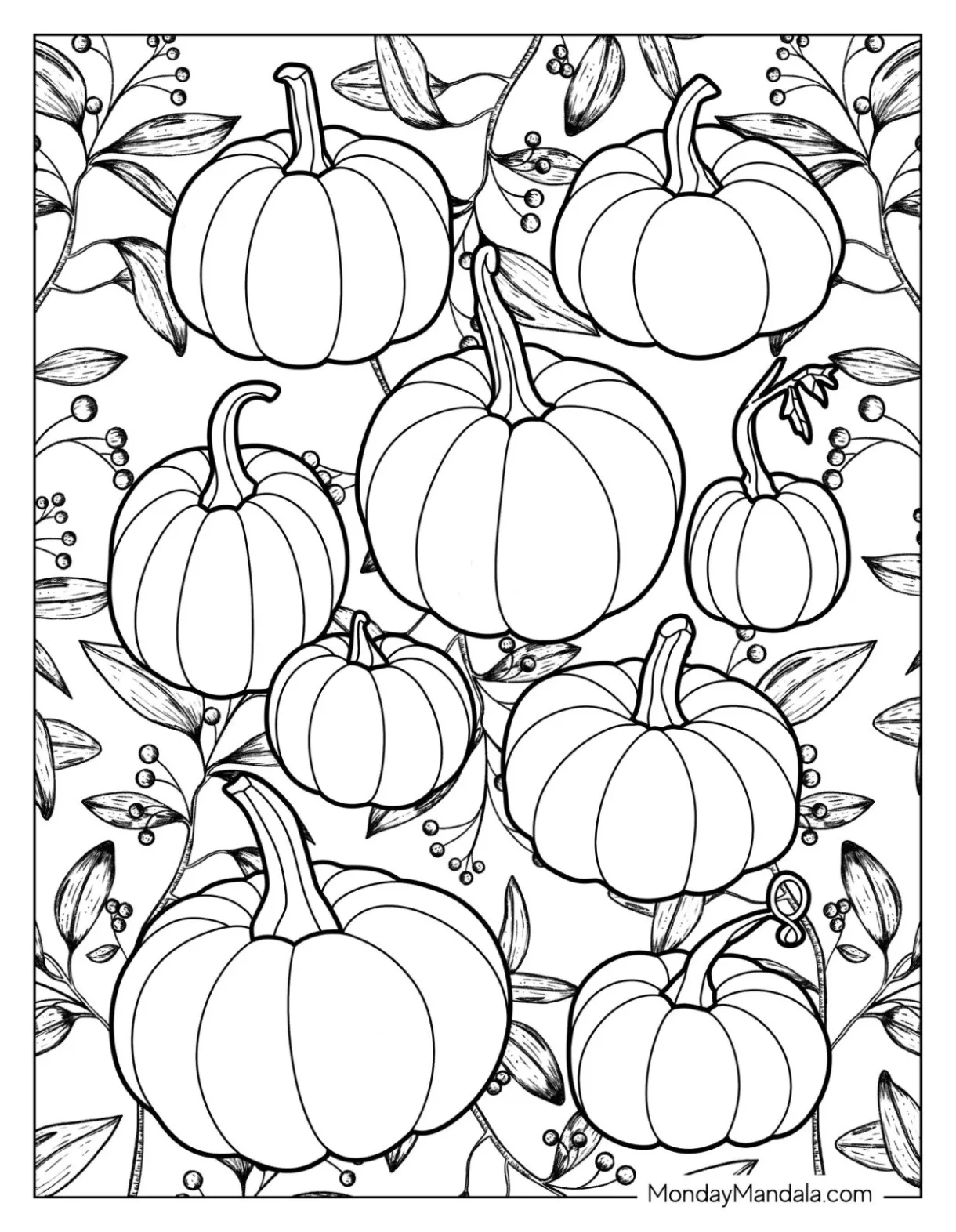 Coloring Page Pumpkin