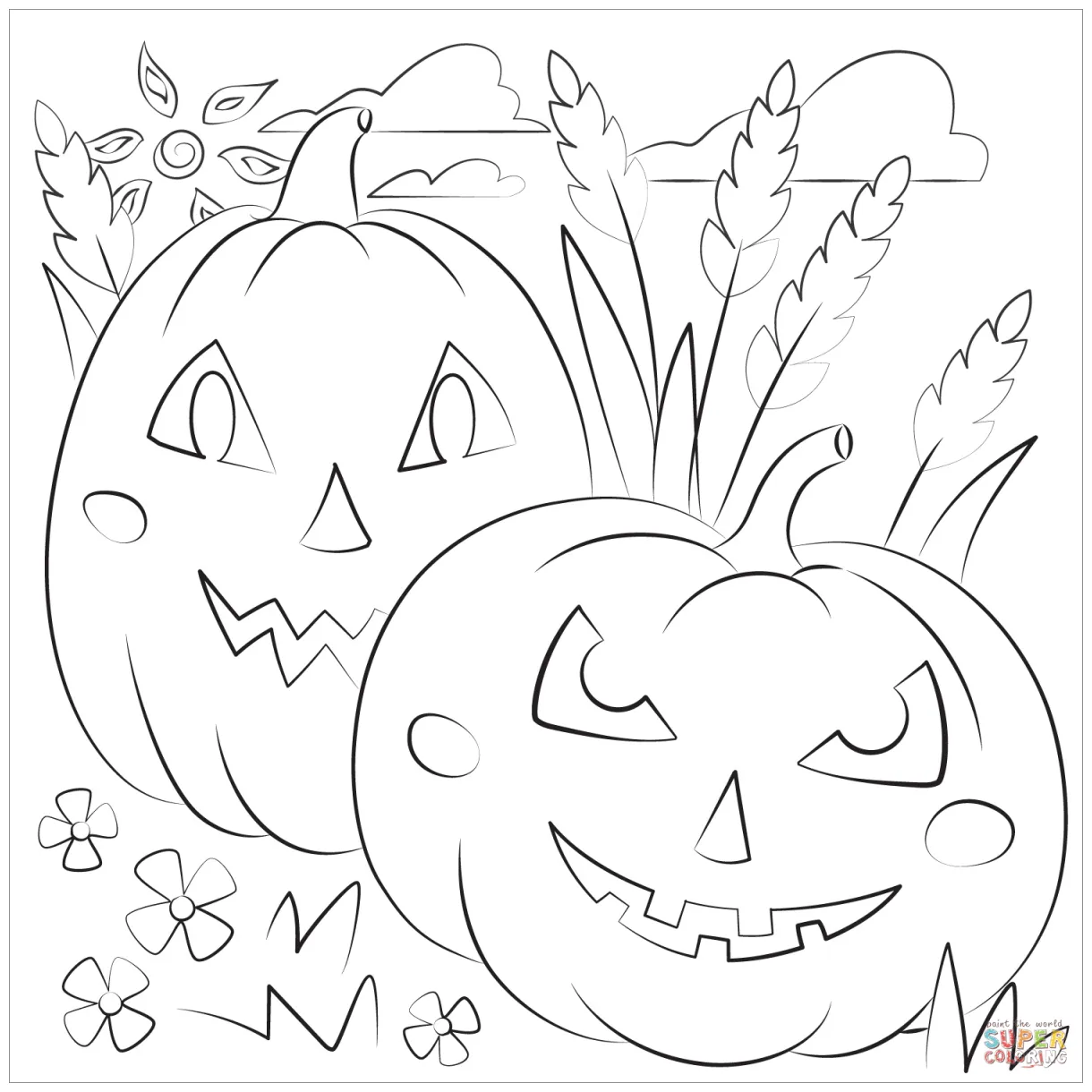Pumpkin Patch coloring page | Free Printable Coloring Pages