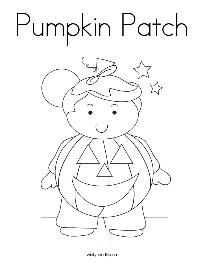 Pumpkin Patch Coloring Page - Twisty Noodle