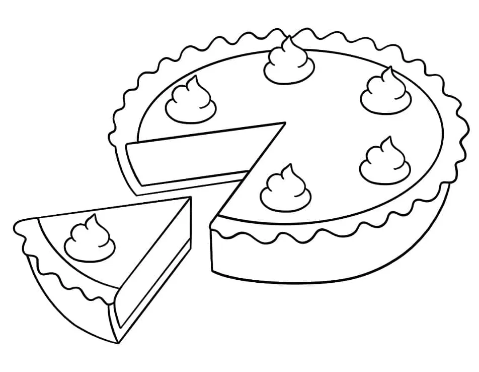 Print Pumpkin Pie Coloring Page - Free Printable Coloring Pages for Kids