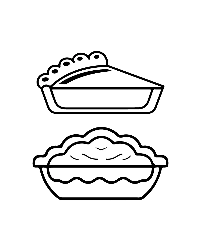 Free pumpkin pie coloring printable