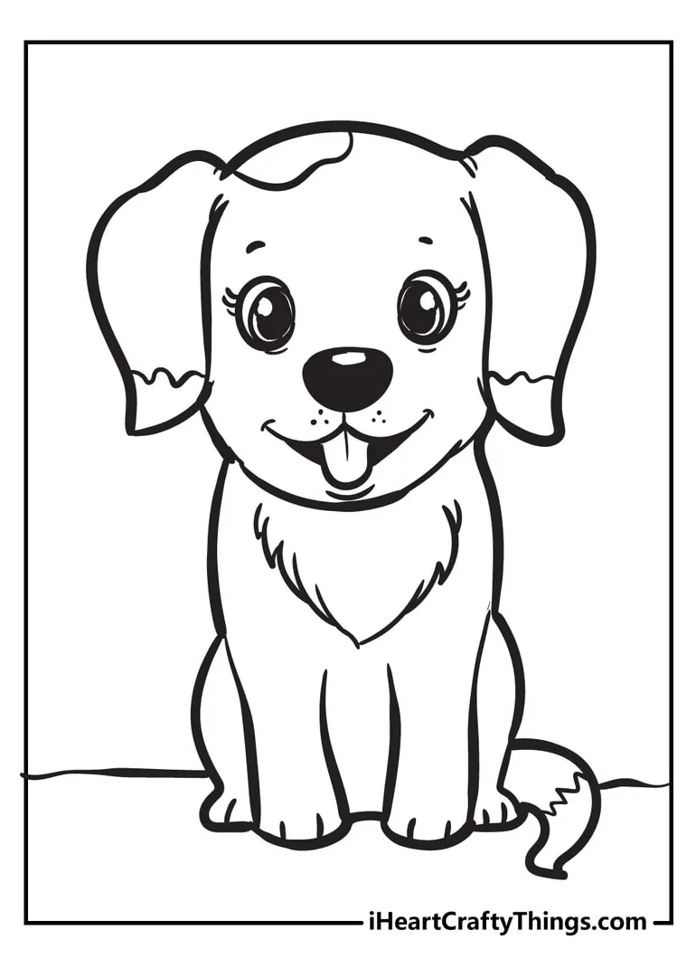 Coloring puppy pages