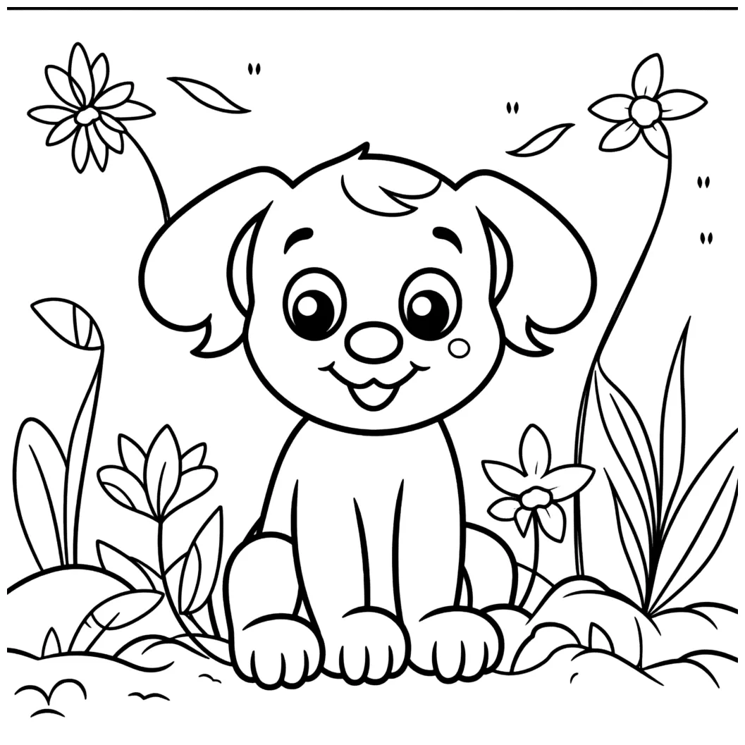 Puppy coloring page