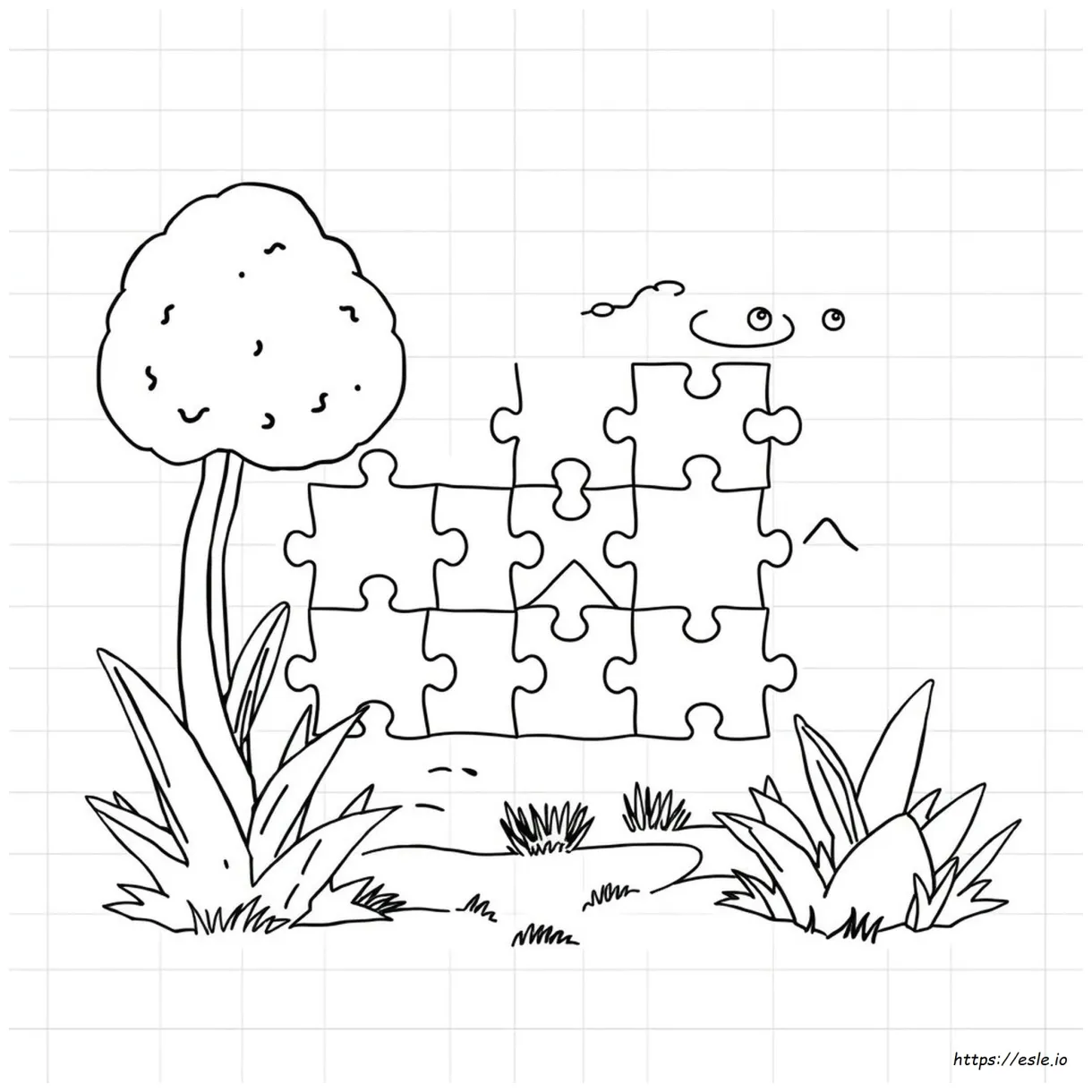Puzzle piece coloring page
