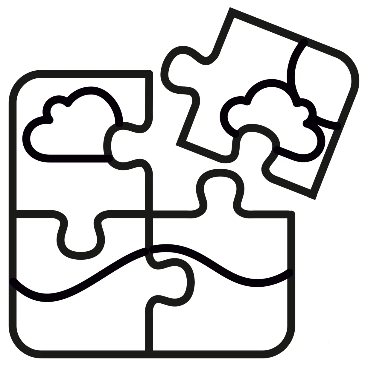 Puzzle pieces coloring page colouringpages