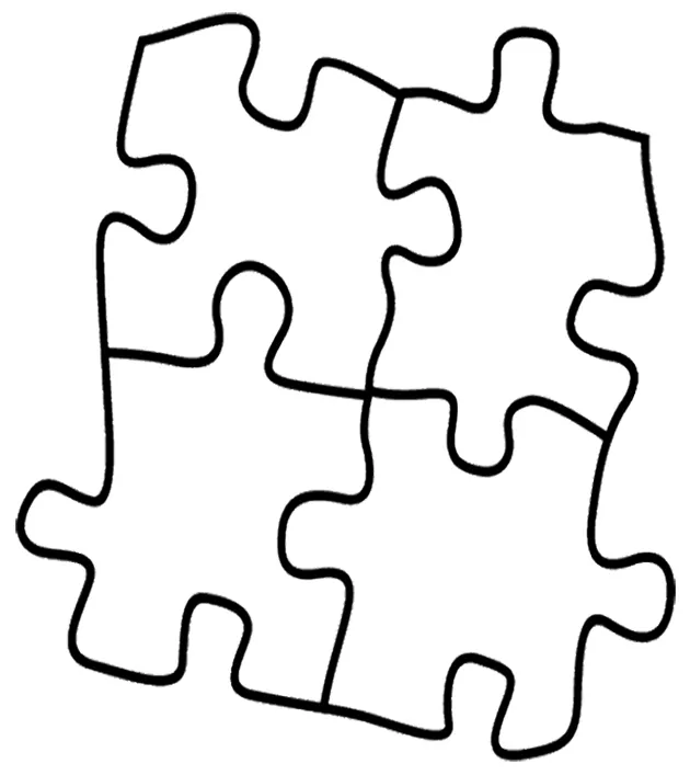 Puzzle pieces coloring page clipart best