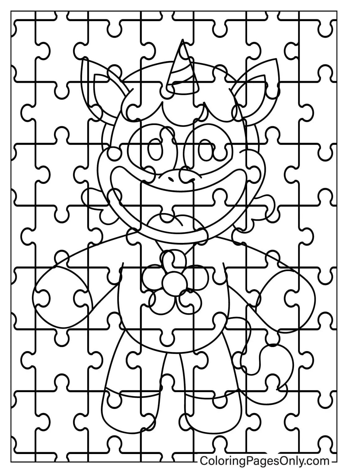 Jigsaw puzzle craftycorn coloring page free printable coloring pages