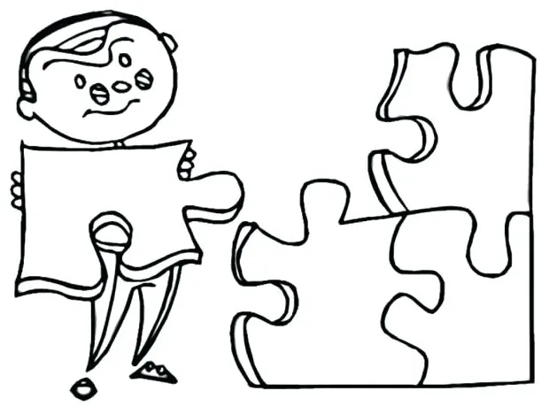 Puzzle piece coloring page at getcolorings free printable