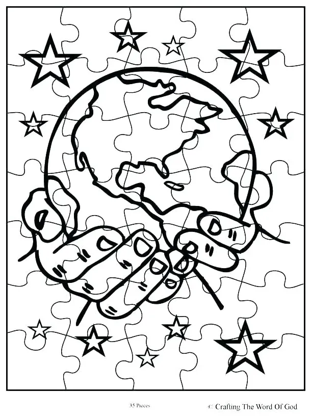 Puzzle piece coloring page at getcolorings free printable