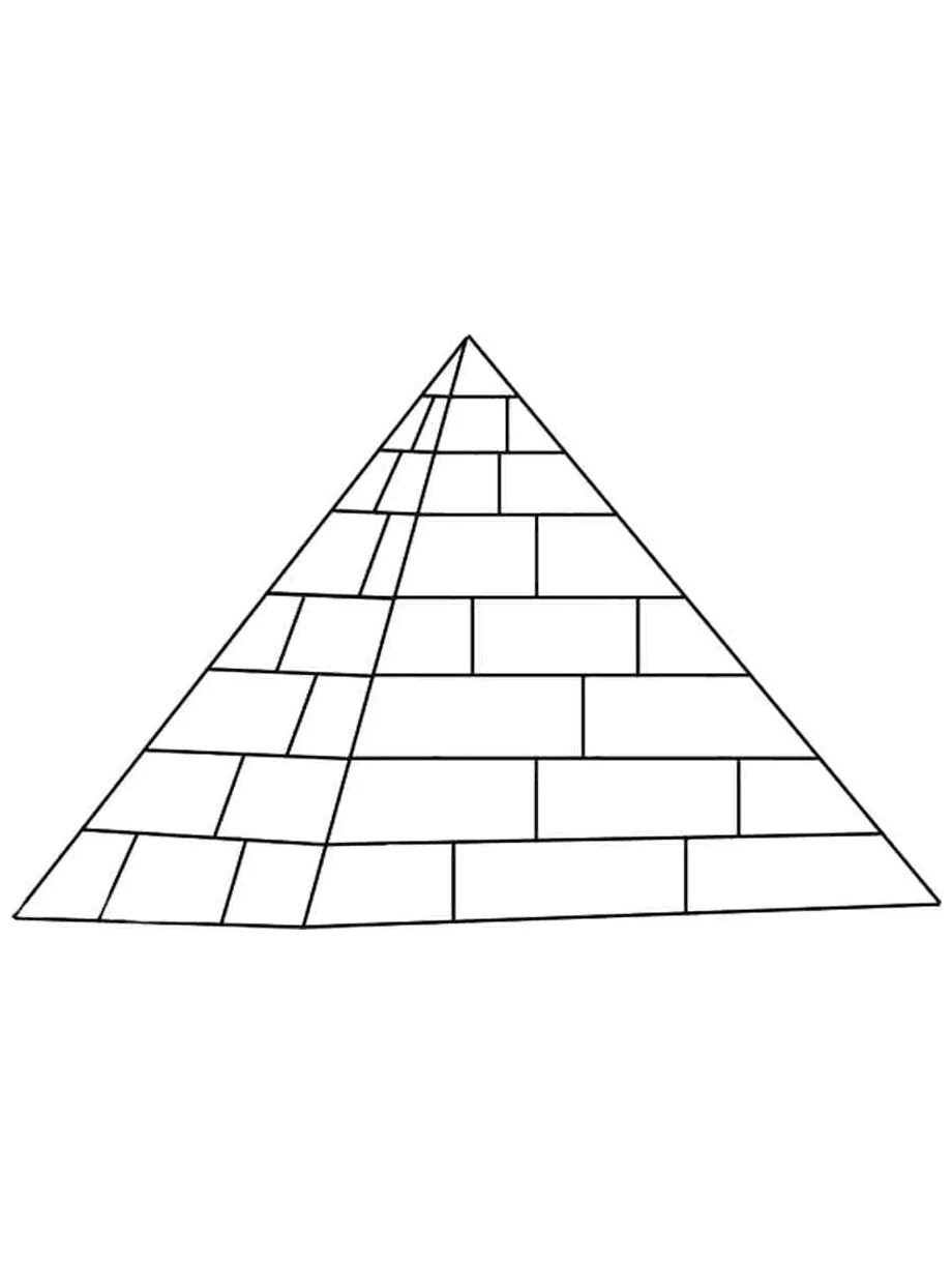 Simple pyramid coloring page download, print or color online for free