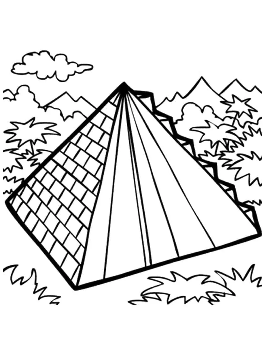 Print pyramid coloring page download, print or color online for free