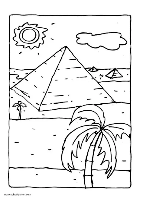 Pyramid coloring page
