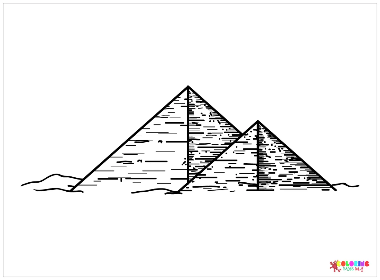 Pyramid coloring page free printable coloring pages