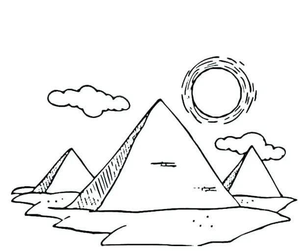 Pyramid coloring page at getcolorings free printable colorings