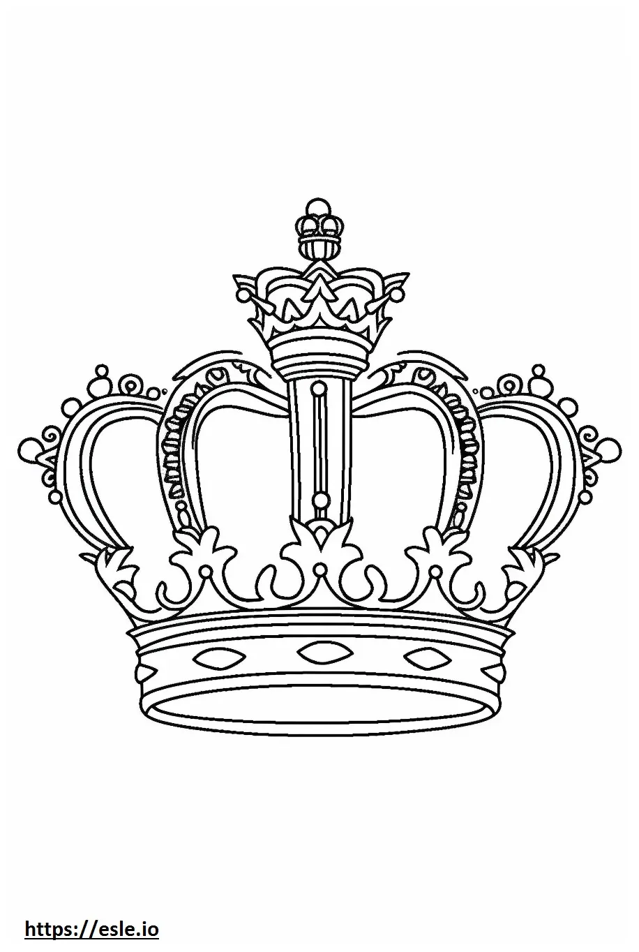 Queen crown coloring page