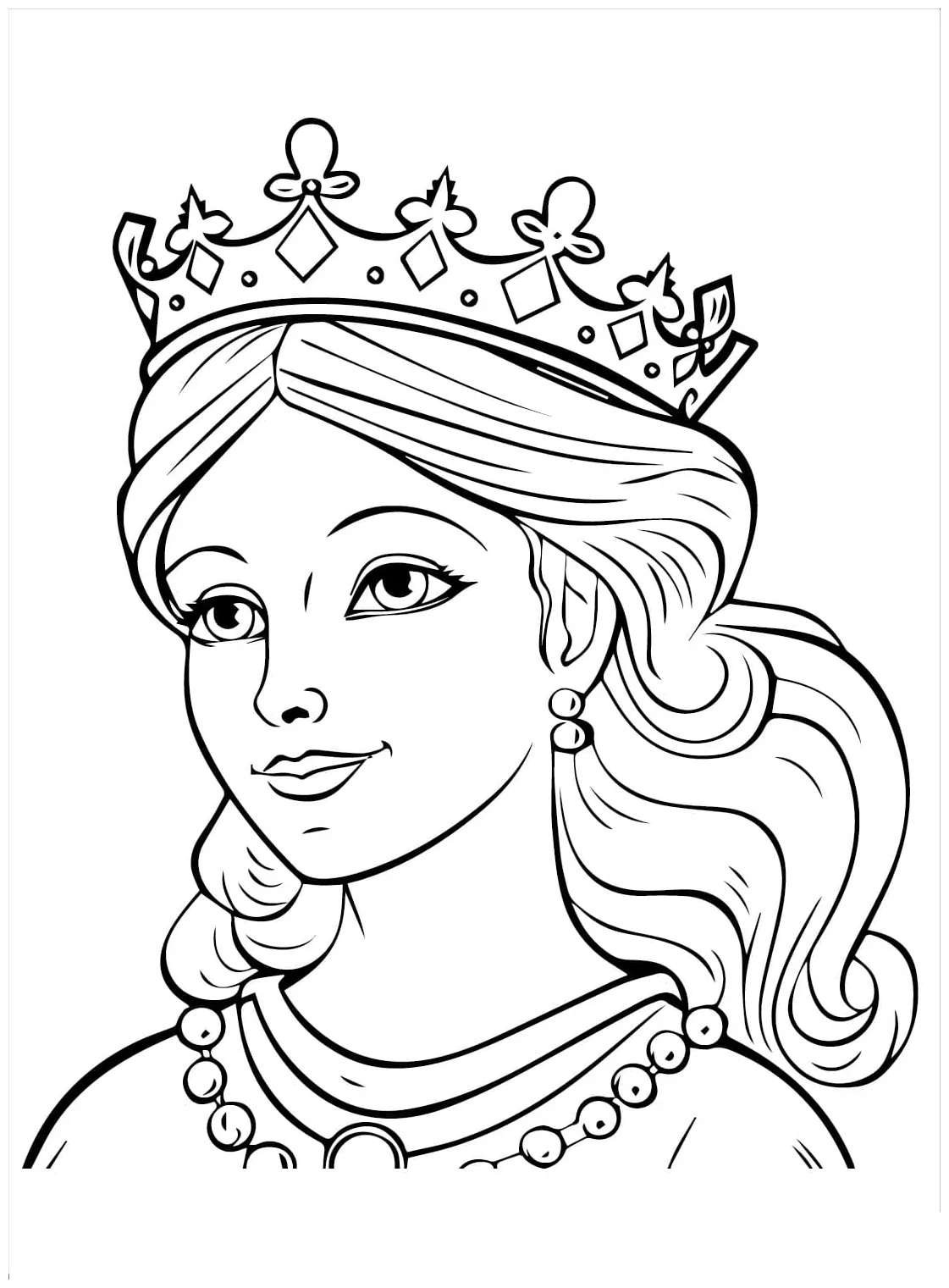 Queen crown coloring page/medieval queen coloring pages