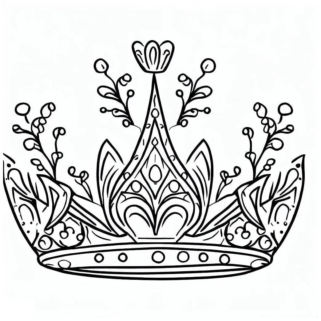 Queen crown coloring page/medieval queen coloring pages