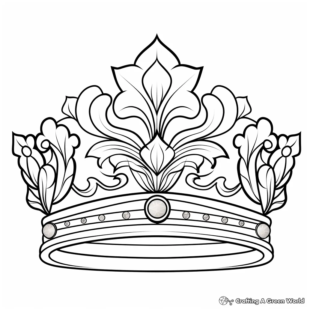 Queen crown coloring page/medieval queen coloring pages