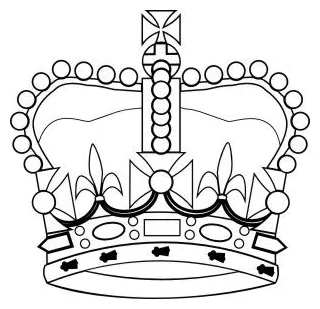 Queen crown coloring page