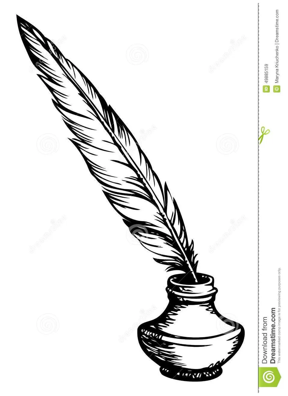 Quill and ink drawing on clipartmag