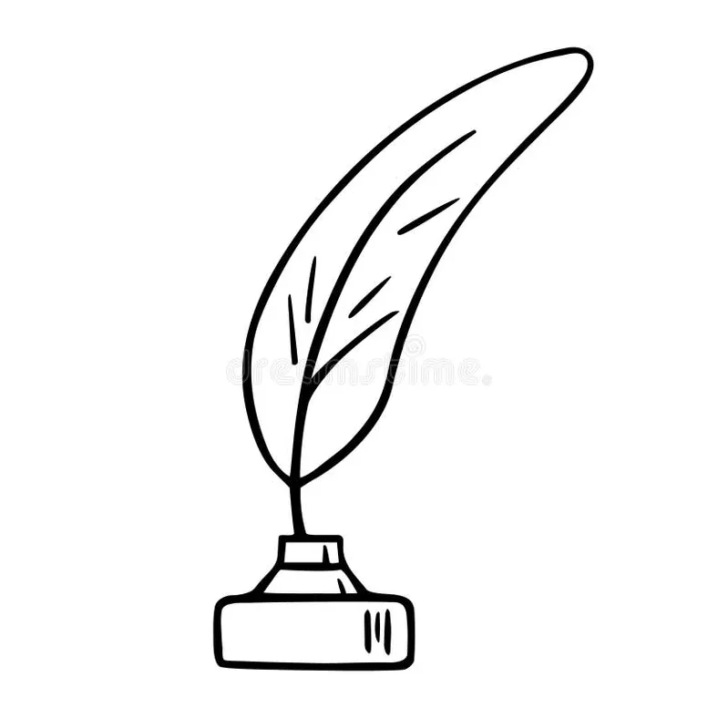 Quill pen coloring page stock illustrations 85 quill pen coloring