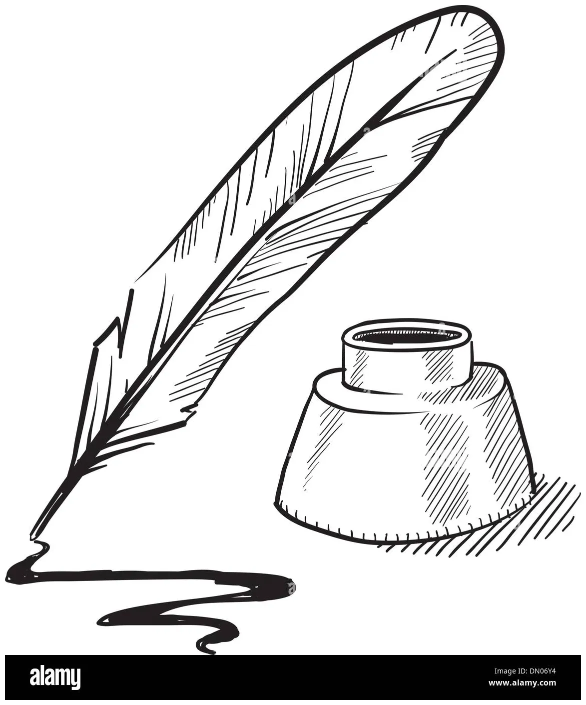 Quill pen and ink stock vector & art alamy