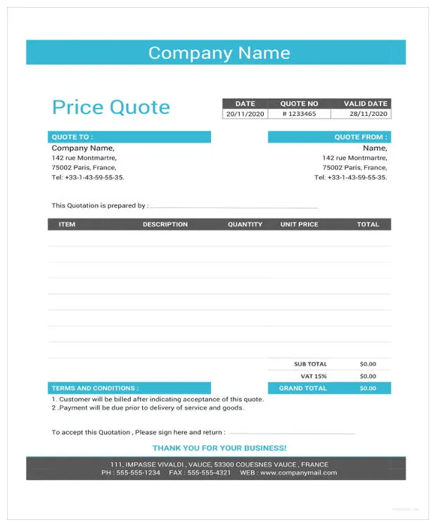 40+ Quotation Formats in PDF