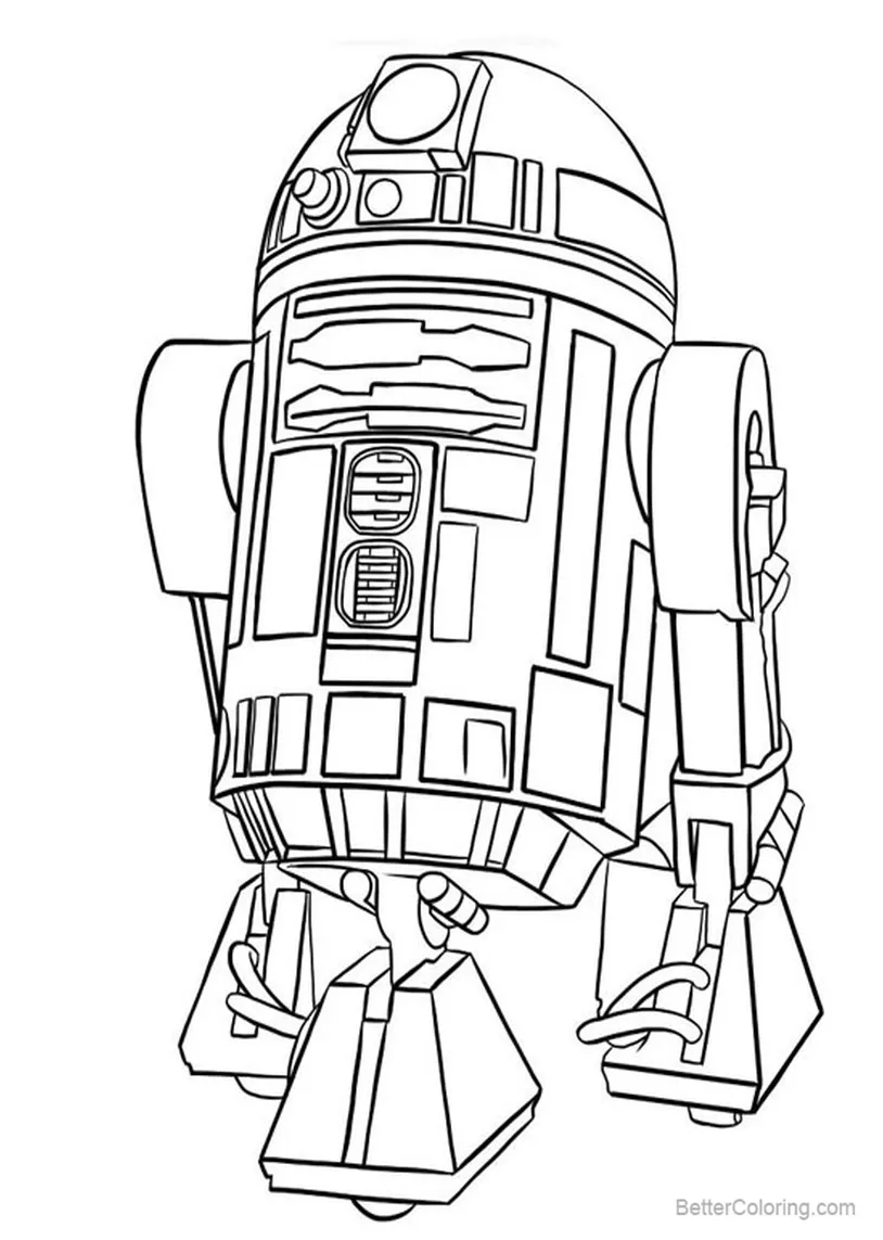R2d2 coloring pages free printable coloring pages