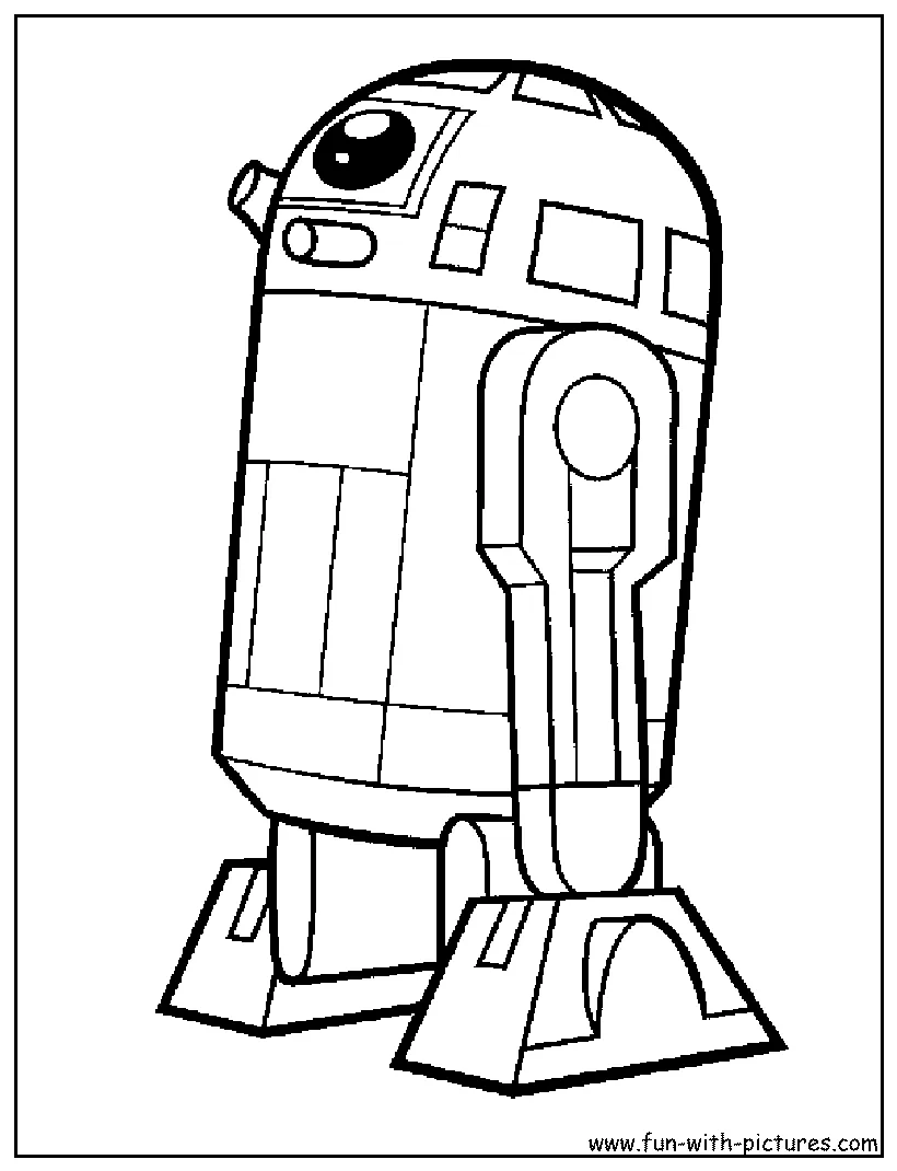 Collection of r2d2 coloring pages free printable