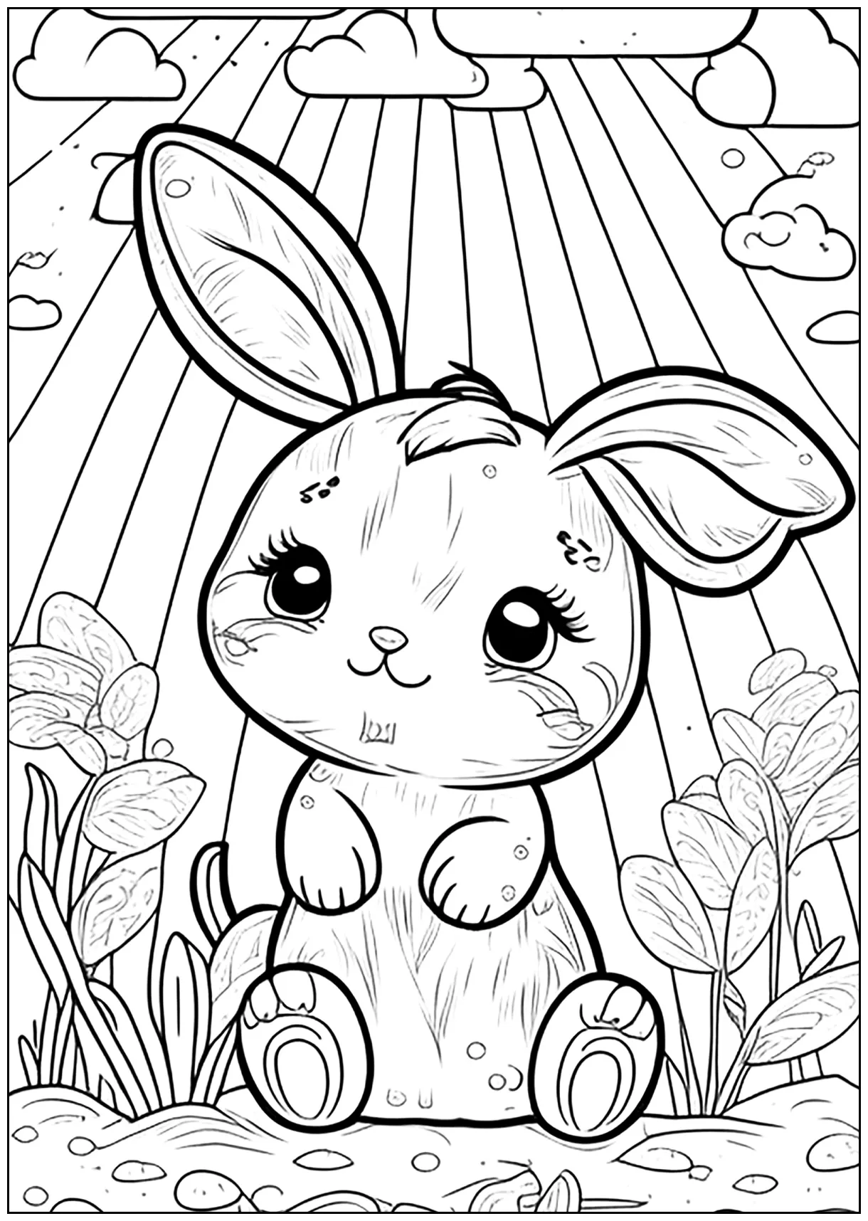 Coloring Page Rabbit - Download Free Printable