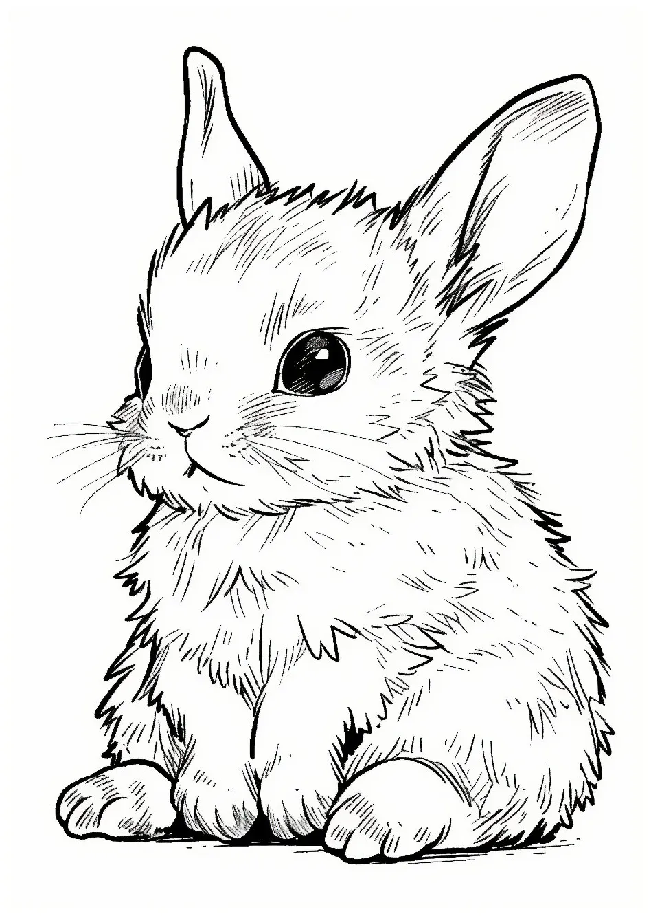 Realistic rabbit coloring pages download free printable