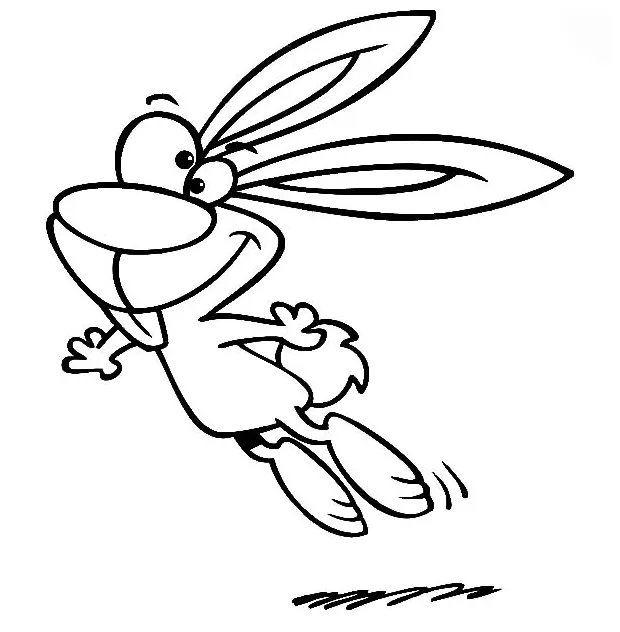 Happy hopping bunny coloring pages kids play color
