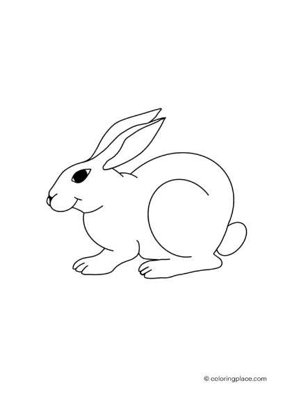 Hopping bunny coloring place