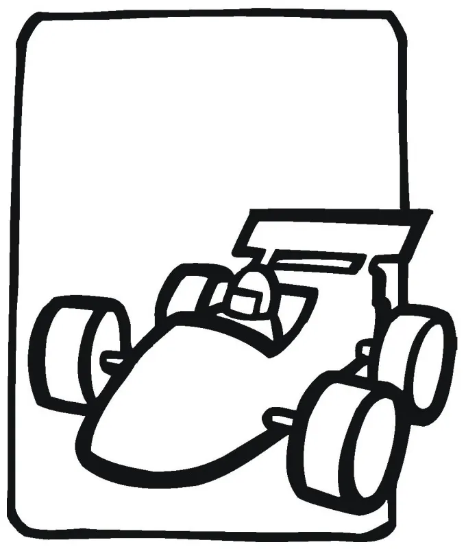 Race car coloring page